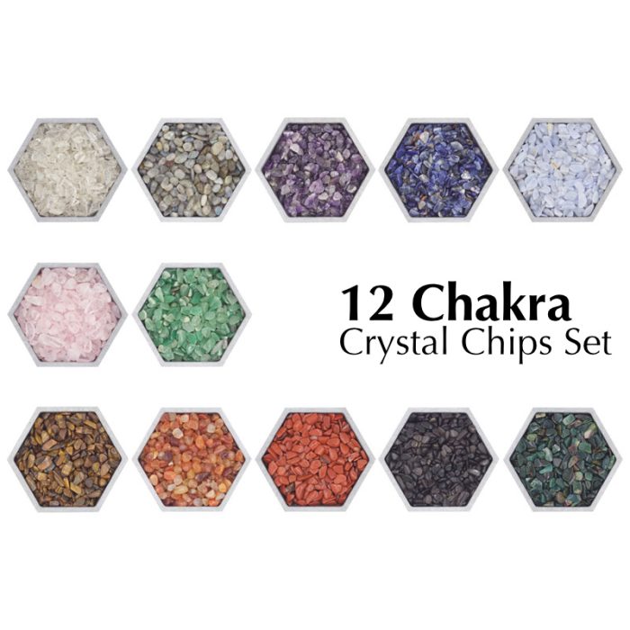 12 Chakra Crystal Chips Set