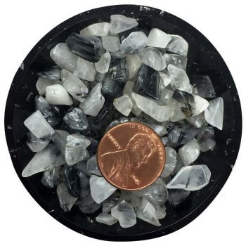 Tourmalinated Quartz Mini Crystal Chips - Size 2