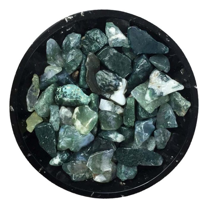 Moss Agate Crystal Chips - Various Sizes