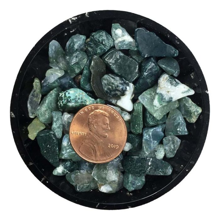 Moss Agate Crystal Chips - Various Sizes
