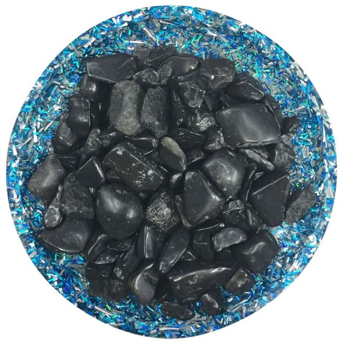 Black Tourmaline Crystal Chips - Various Sizes