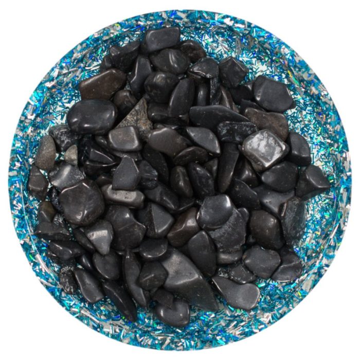 Black Tourmaline Crystal Chips - Size L1