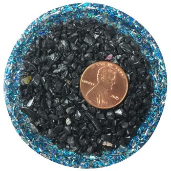 Black Tourmaline Tiny Crystal Chips - Size 0