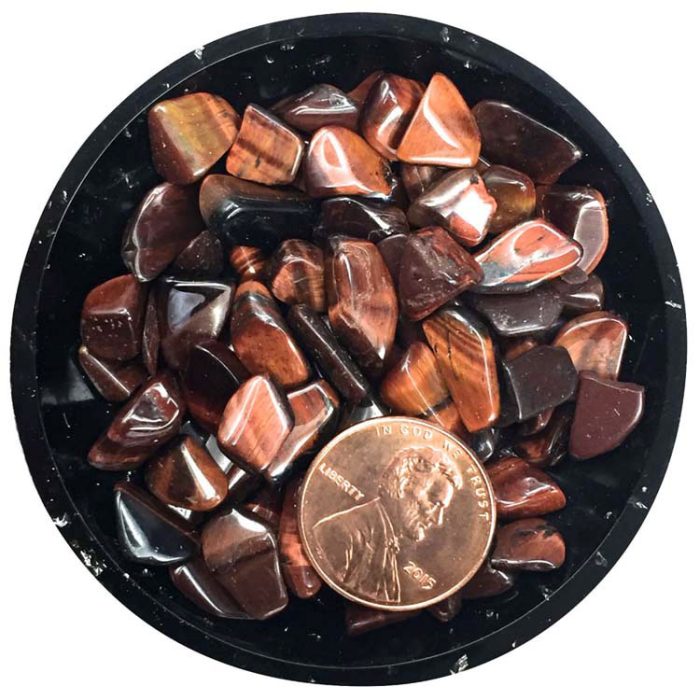 Red Tiger Eye Mini Crystal Chips - Size 2