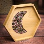 Rainbow Tourmaline Crescent Moon Orgonite Charger Ring Dish