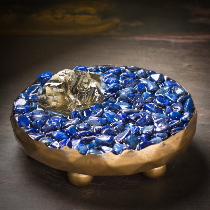 Lapis Lazuli Orgonite Charger Trinket Stand