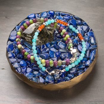 Lapis Lazuli Orgonite Charger Trinket Stand