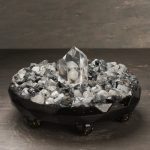 Tourmalinated Quartz Orgonite Charger Trinket Stand