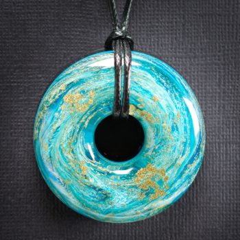 Metallic Turquoise Orgonite Pendant