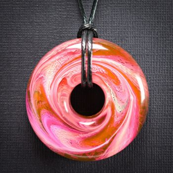 Peppermint Pink Orgonite Pendant