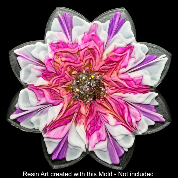 Resin Art created with our 8 Point Flower Silicone Mold