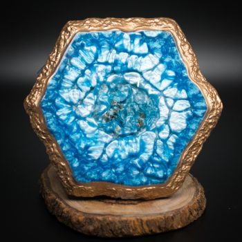 Aegean Blue and Gold Vanity Tray