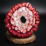 Red Crackle Geode Vanity Tray