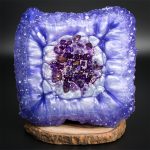Violet Sparkle Crystal Edge Vanity Tray