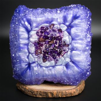 Violet Sparkle Crystal Edge Vanity Tray