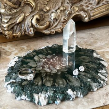 Dragon Flower Crystal Edge Vanity Tray