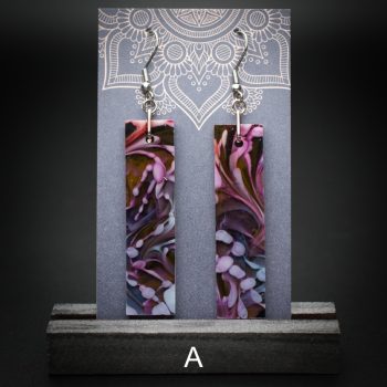Water Lilies Large Rectangle Earrings
