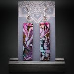 Water Lilies Large Rectangle Earrings