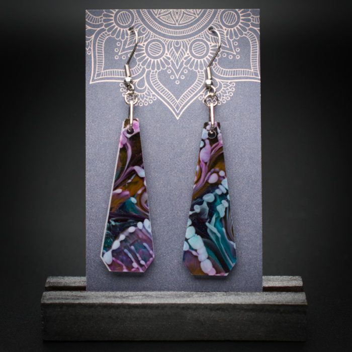 Water Lilies Large Polygon Earrings