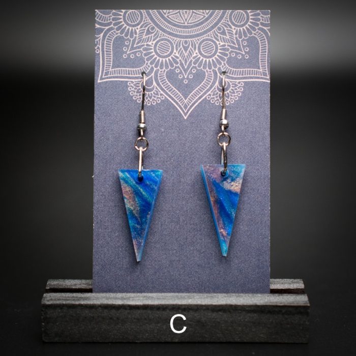 Azure Cove Small Triangle Earrings