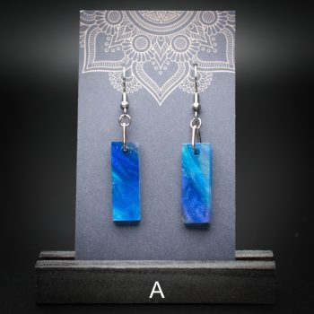 Azure Cove Small Rectangle Earrings