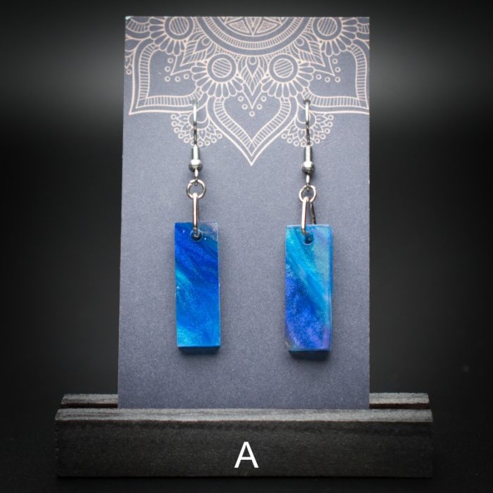 Azure Cove Small Rectangle Earrings