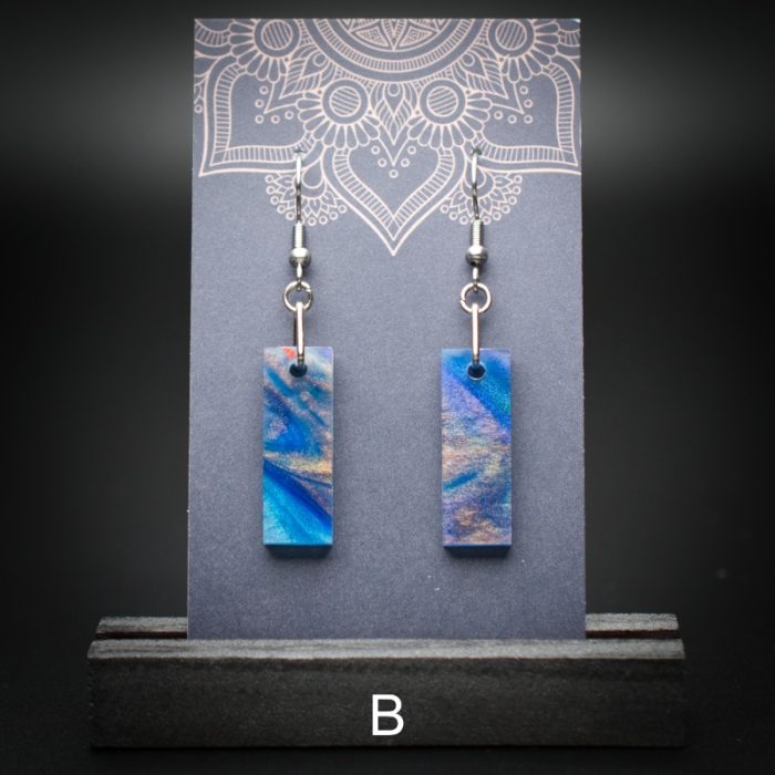 Azure Cove Small Rectangle Earrings