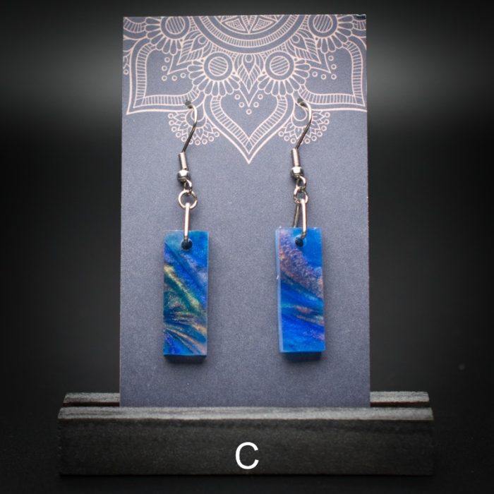 Azure Cove Small Rectangle Earrings