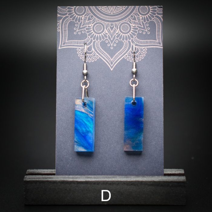 Azure Cove Small Rectangle Earrings