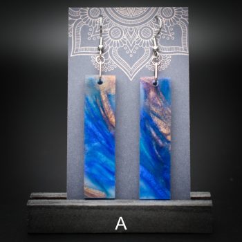 Azure Cove Large Rectangle Earrings
