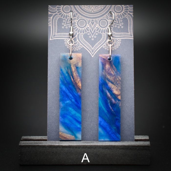 Azure Cove Large Rectangle Earrings