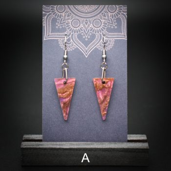 Moroccan Plum Small Triangle Earrings