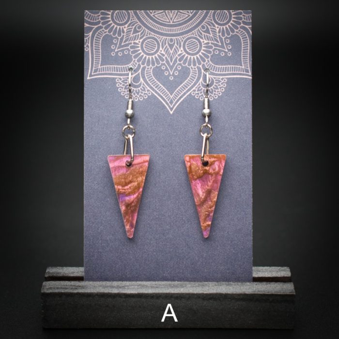 Moroccan Plum Small Triangle Earrings