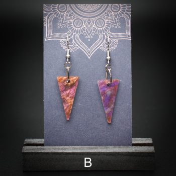 Moroccan Plum Small Triangle Earrings
