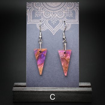 Moroccan Plum Small Triangle Earrings