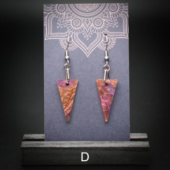 Moroccan Plum Small Triangle Earrings