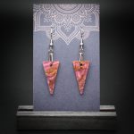Moroccan Plum Small Triangle Earrings