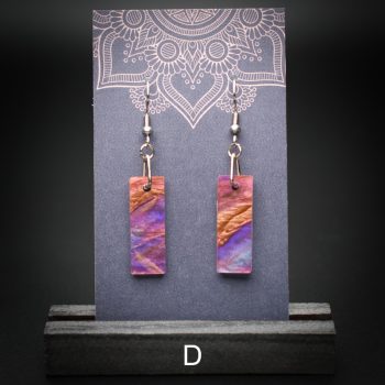 Moroccan Plum Small Rectangle Earrings