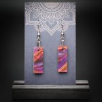 Moroccan Plum Small Rectangle Earrings
