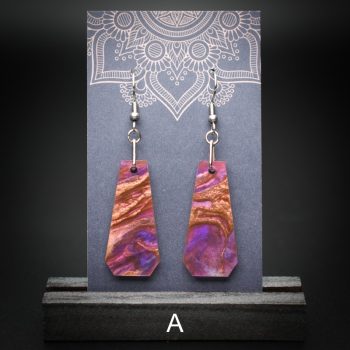 Moroccan Plum Medium Polygon Earrings