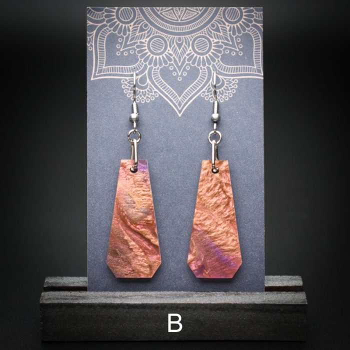 Moroccan Plum Medium Polygon Earrings