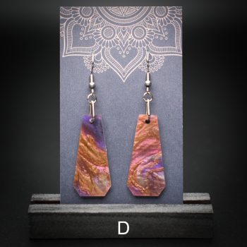 Moroccan Plum Medium Polygon Earrings