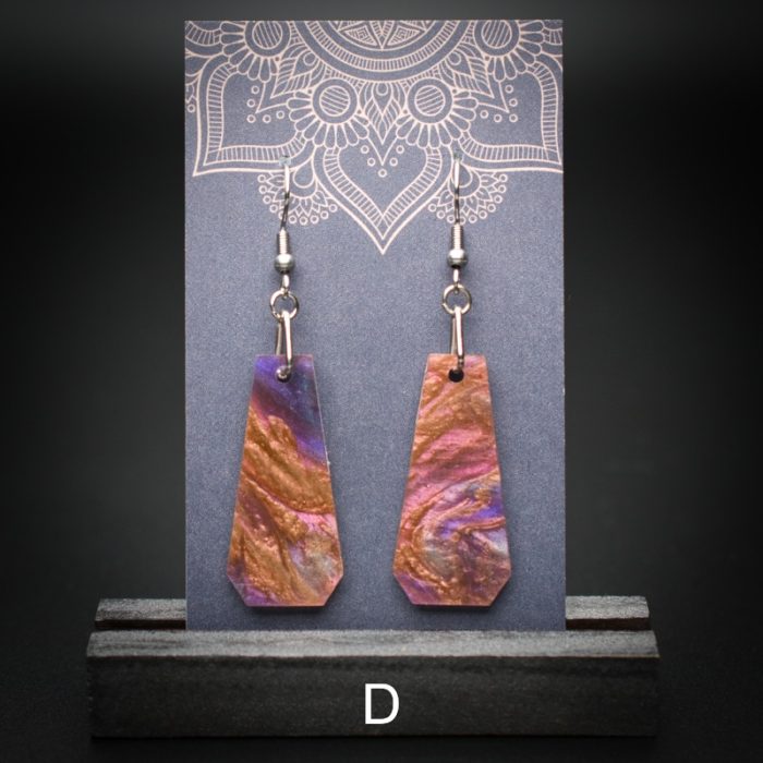 Moroccan Plum Medium Polygon Earrings