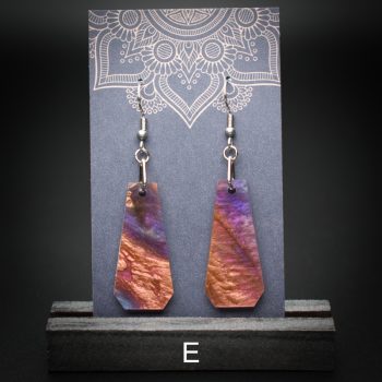 Moroccan Plum Medium Polygon Earrings