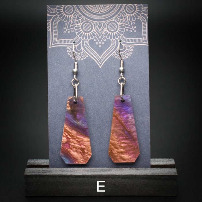 Moroccan Plum Medium Polygon Earrings
