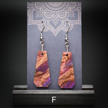 Moroccan Plum Medium Polygon Earrings
