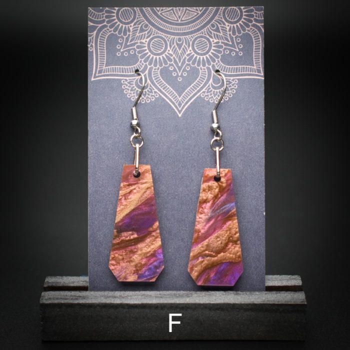 Moroccan Plum Medium Polygon Earrings