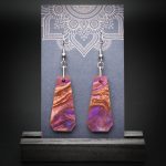 Moroccan Plum Medium Polygon Earrings