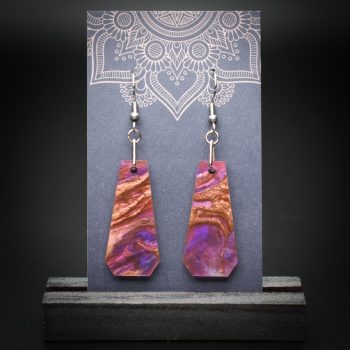 Moroccan Plum Medium Polygon Earrings