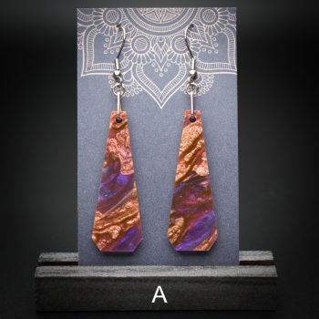 Moroccan Plum Large Polygon Earrings